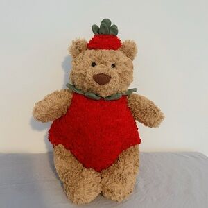 RETIRED! NWT- Jellycat Strawberry Bartholomew Bear